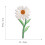 17Pcs Daisy Flower Embroidered Patch Iron/Sew  Applique for Dress Backpack Jacket (White) 8