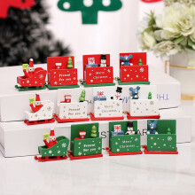 Merry Christmas Houten Trein Ornament Decoratie voor Thuis Kerstman Gift Natal Navidad Noel Nieuwjaar Decor,H