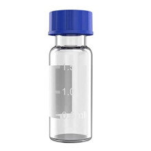 100 Pack Autosampler Vials, 2Ml HPLC Vials, 9-425 Lab Amber Vials with Write- Spot and Graduations,Screw Cap, Clear