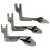 3Pc Industrial Curvo Scroll Hemmer Foot 1/8 Polegadas+3/16 Polegadas+1/4 Polegadas Hem Pull Tube Silk Chiffon Saia  Calcador 1