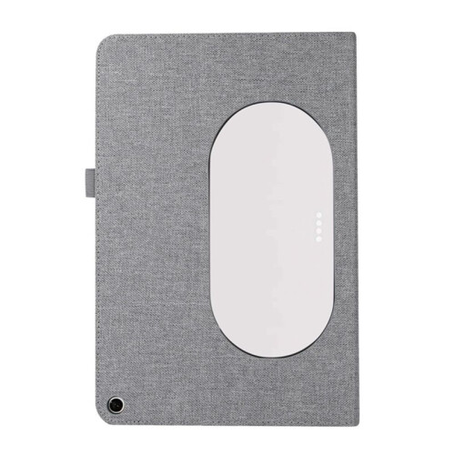 For  Tablet Pixel Tablet Denim Pattern Protective Cover Tpu Soft Case Be Connected to the Sound Case,Silver-Gray 1