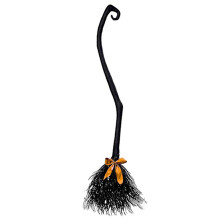 Halloween Decoration Witch Flying Broomstick,Party Dance Costume Props Witch Broomstick Decoration Black & Yellow