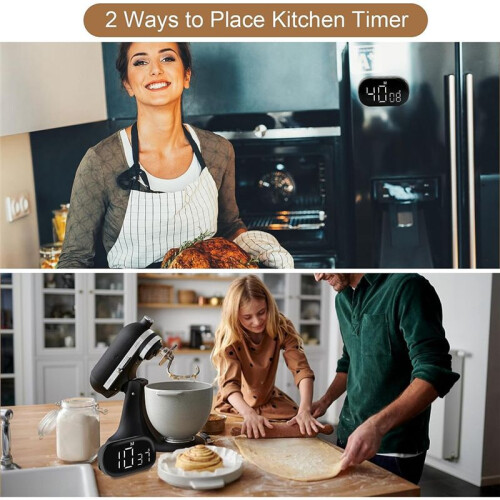 Digital Kitchen Timer, Digital Timer Egg Timer, Digital Kitchen Timer, Stopwatch, Alarm Clock, for Learning, Cooking