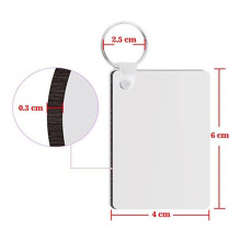 50 Pieces Rectangle Sublimation Keychain Blanks Double Side Heat Transfer Blanks Blank Board Key Rings Blanks