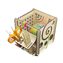 Bol à Fil en Bois Tout-En-1 - Bol à Fil, Bol à Tricoter, Sac à Tricoter, Rangement de Fil, Bol à Tricoter pour Tricoteurs, Excellent Cadeau
