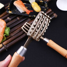 Fish Scale Scraper to Remove Fish Scales Solid Wood Brass Fish Scale Brush Scraper