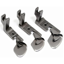 3Pc Industrial Curved Scroll Hemmer Foot 1/8Inch+3/16Inch+1/4Inch Hem Pull Tube Silk Chiffon Skirt Crimping Presser Foot