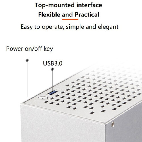 A07  ITX Computer Case Chassis HTPC Host Case USB3.0 ITX Enclosure Personal Computer Chassis Desktop Box White 1
