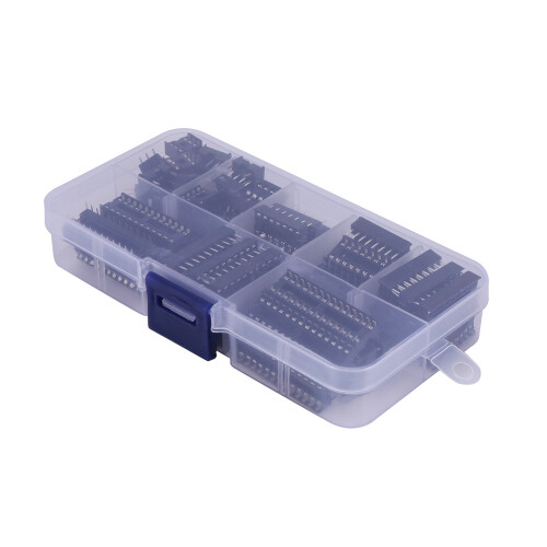 66Pcs/Lot DIP IC Sockets Adaptor Solder Type Socket Kit 6,8,14,16,18,20,24,28 Pin for  PCB Diy Kit 2