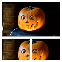 Citrouille D'Halloween Effrayante avec des Yeux Mobiles, DéCorations de Citrouille, DéCoration de Citrouilles Artificielles D'Halloween A