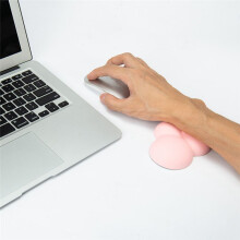 1Set Cloud Wrist Rest Ergonomic Mousepad Keyboard Mouse Pad with Wrist Rest PU Leather Non-Slip Pad Accessories White