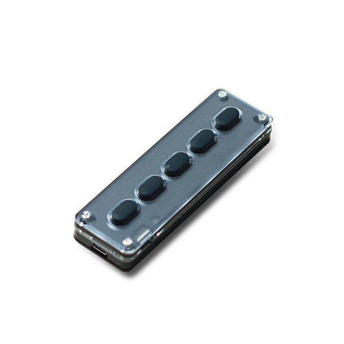 5 Keys Custom Keypad Macro Programmable  Keyboard Copy Paste Rgb Button Gaming Mechanical Keyboard Black 1