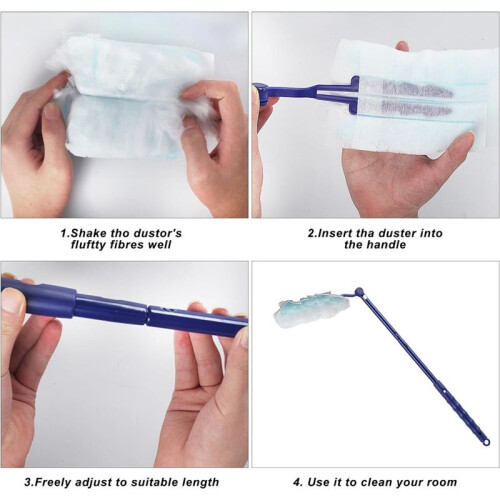 Wipes Dust Refill Pack, 30 Dust Cloth with 1 Handle, Microfibre Dust Cloth Duster for Cleaning Dust Dirt Cleaning Dust 1