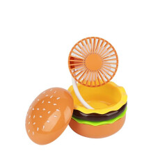 Rechargeable Fan 500mAh Burger Shape Multifunction Desk Fan 3 Speeds Including Mirror Universal Fan,A