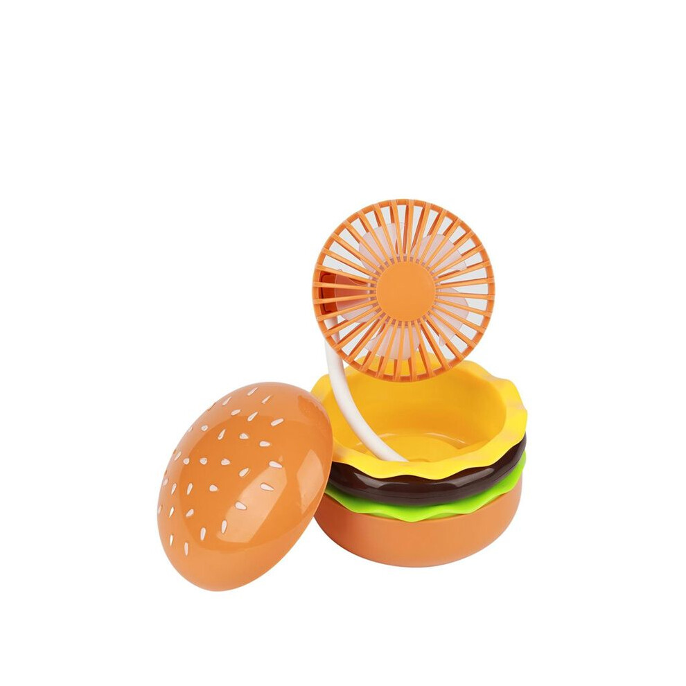 Rechargeable Fan 500Mah Burger Shape Multifunction Desk Fan 3 Speeds Including Mirror Universal Fan,A 6031540446366
