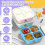 Meal Prep Containers (4 Pack), 4-Compartments Bento Lunch Box, Reusable Food Prep Containers 6