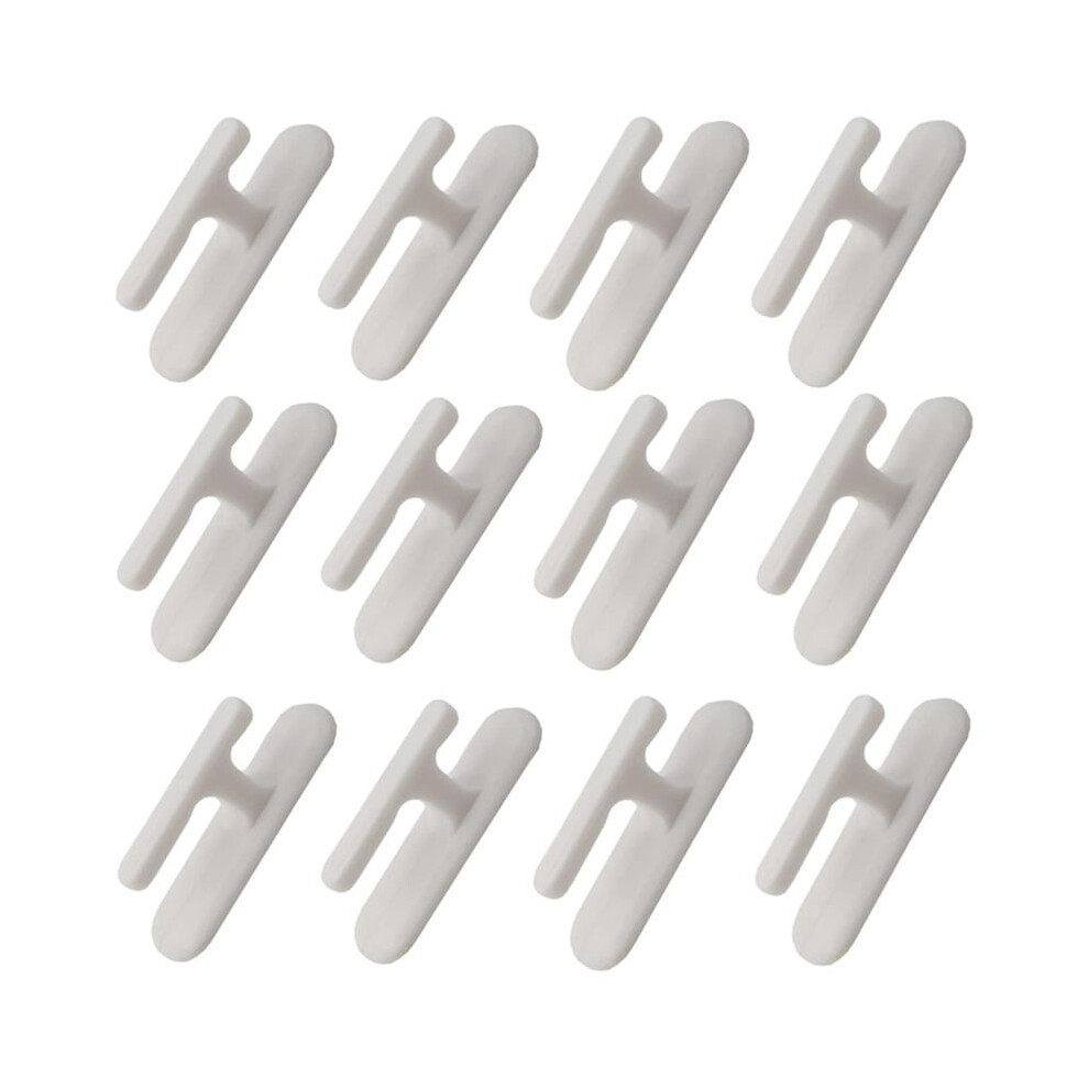 12Pcs Safety Blind Wire Hook Adhesive Blind Wire Bracket Window Wire Bracket No Punching Curtain Fixed Wall Hook 6033977993567