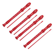Flauto Dolce per Strumento Musicale A 8 Fori In ABS Rosso Flauto per Bambini Principianti per Adulti Strumento per Flauto Entry-Level