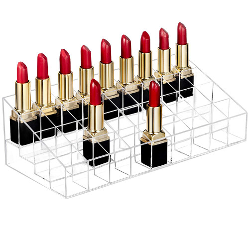 36 Grid Transparent Acrylic Lipstick Storage Rack Cosmetic Display Rack 2