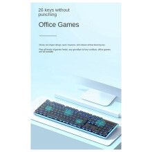 Wired Mechanical Keyboard with Mouse LED Silent Keyboard Gaming Keyboard Waterproof for E-Sports and Office Use-C