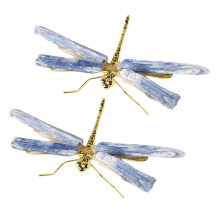 Kyanit Sländefigur Kristallsten Hantverk Butterfly Mineral Heminredning A