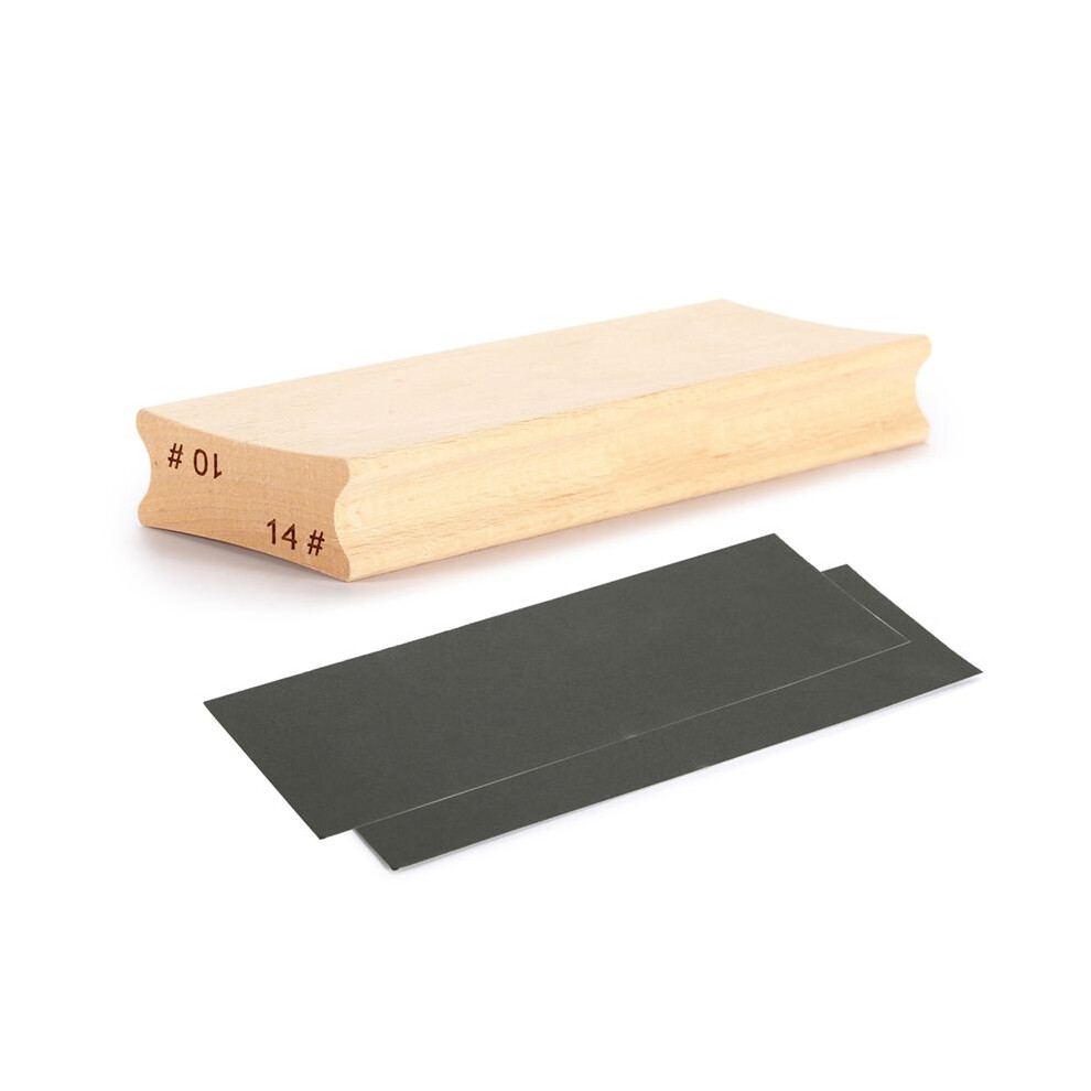 10 &14 Dual-Purpose Guitar Fretboard Radius Sanding Block, Fret Fretboard Leveling Sanding Block + Sanding Paper 6033488512714