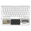 Luminous Wireless Keyboard Rechargeable Touchpad Keyboard  Keypads for Phone PC Tablet Gaming White 1