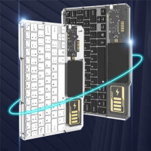 Luminous Wireless Keyboard Rechargeable Touchpad Keyboard Keypads for Phone PC Tablet Gaming White