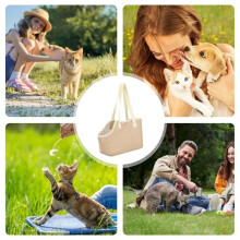 Dog Chest Carrier Portable Pet Purse Sling Foldable Breathable Pet Mesh Sling Small Dog Cat SoftSided Carrier 18x33x23cm