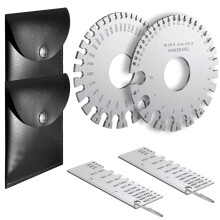 Outil de Mesure Professionnel de Jauge de Fil, Outil D'Épaisseur de Jauge en Métal, Jauge D'Épaisseur et Jauge à Plaque Ronde Double Face B