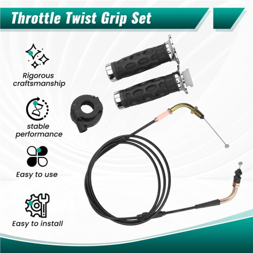 Conjunto de Punho de TorçãO Do Acelerador Universal com Cabo Do Acelerador de Scooter de 78 Polegadas para 50Cc 80Cc 125Cc 150Cc GY6 1