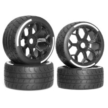 4Pcs 53/107 42/100 Tire Tyre 17Mm Wheel Hex for Arrma 1/7 Felony/FSR Model /FS RC Car Upgrade Parts Accessories