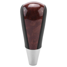 Pomo de Palanca de Cambios de Grano de Madera para Ralink Vios HILUX Harrier Fortuner Accesorios, Negro