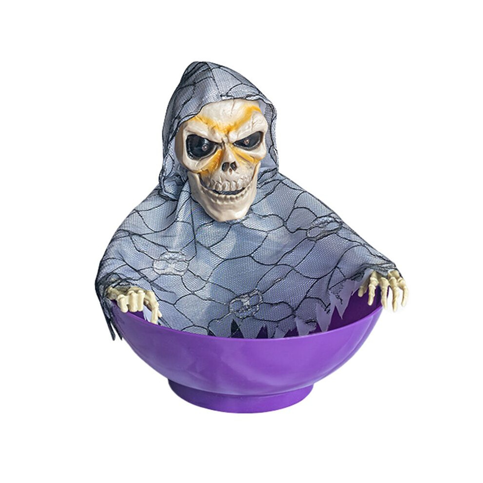 Tauoh Halloween Candy Bowl Candy Dish With Motion Halloween Candy Bowl Fruit Bowls With Light Eyes And Creepy Sound A
