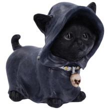 Statua del Mantello del Gatto di Halloween, Statua del Pendente del Teschio del Gatto, Statua del Gatto, Decorazione del Desktop di Casa di Halloween