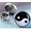 PAIO ORECCHINI A PERNO ROTONDO SIMBOLO YIN E YANG 10mm 3