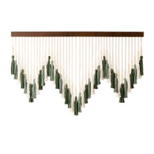 Macrame Tassel Garland Green Boho Wall Art Nursery Wall Decor Macrame Wall Hanging Kids Bedroom Decor A