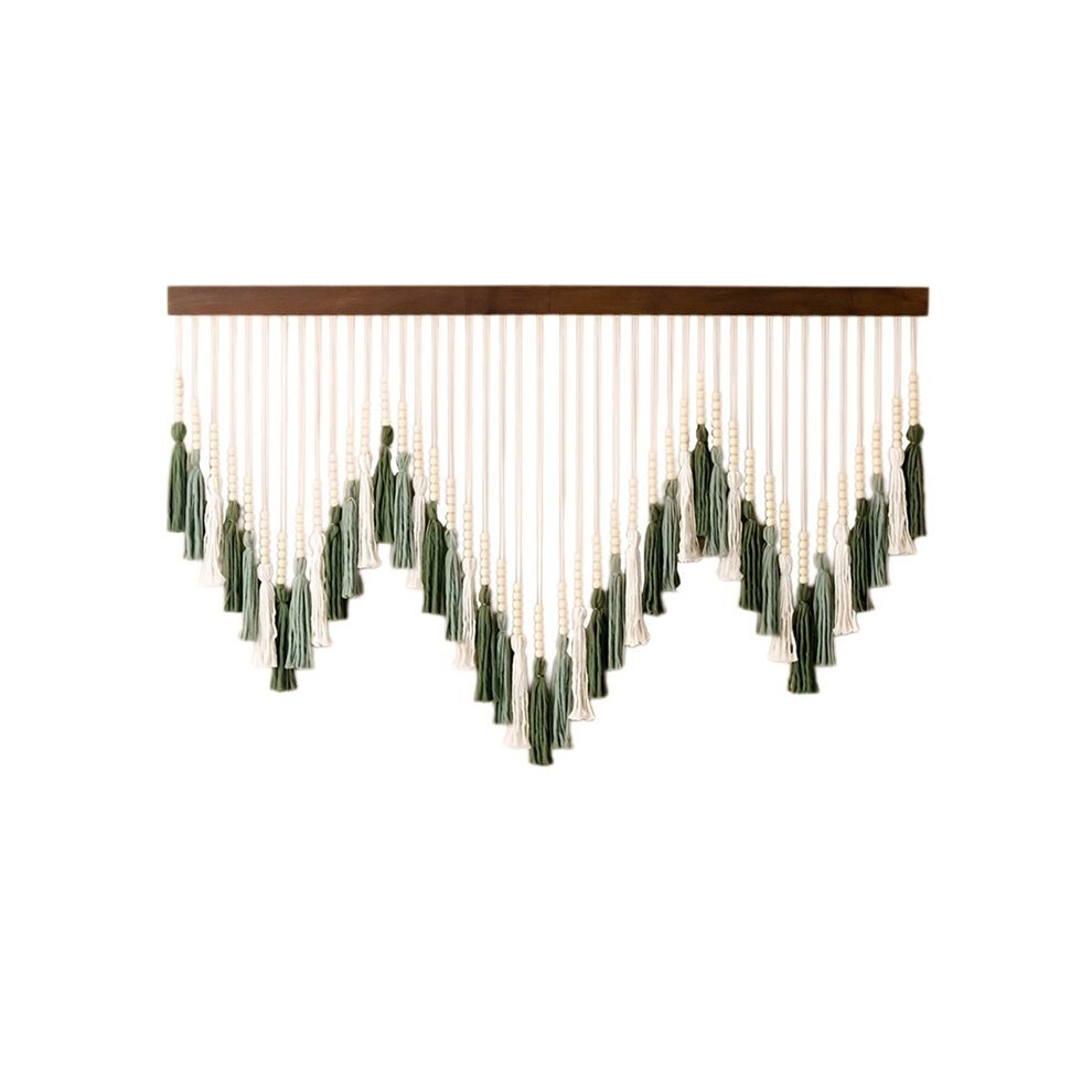 Macrame Tassel Garland Boho Wall Art Nursery Wall Decor Macrame Wall Hanging Kids Bedroom Decor A Green Melitt