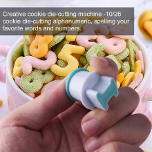 26Pcs Plastic Uppercase,Lowcase Letters&10Pcs Numbers Shape Cake Fondant Molds Set (3Sets/Lot)