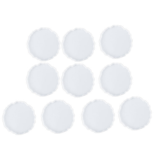 10 Pcs Silicone Agate Coaster Resin Casting Making Mold,Coaster Epoxy Molds  DIY, Home Decoration