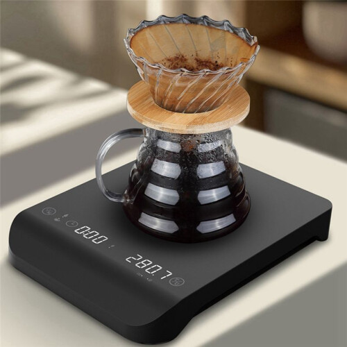 3kg/0.1g Digital Coffee Scale Rechargeable Kitchen Electronic Scale Oz/G Espresso Scale with Auto Touch Sensor 2