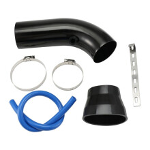 3" 76mm Car Universal Aluminum Intake Pipe Kit Air Intake System Turbo Induction Pipe Tube Kit