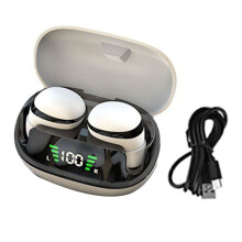 Invisible Sleep Earbuds 5.3 HiFi Stereo Earphones Low Latency Wireless Earbuds with Mic for Work,Music A