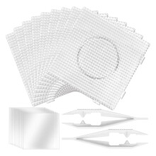 9 Pack Plastic 5mm Large Square Beads Nail Plates with Ironing Paper & Bead Tweezers for DIY Beads