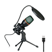Professionele USB-Condensatormicrofoon Live Streamingmicrofoon voor Pc, Laptop, Videogames, YouTube-Podcasts B