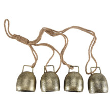 Handheld Chimes Bell Metal Vintage Cowbell,Christmas Bell, Hanging Cow Bell Decorations