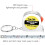 Tape Measure Keychains Functional Retractable Measuring Tape Keychains with Slide Lock for Construction Party,1M/3FT,B 2