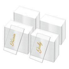 120 Cartes de Table en Acrylique Transparent, Carte de Numéro de Table en Acrylique, Plaque Nominative Vierge en Acrylique pour Mariage, Bricolage,