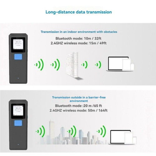 Wireless QR Code Scanner  Portable Barcode Scanner Barcode Warehouse Express Barcode Scanner M9L 1D Laser 2