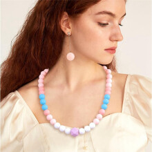 121 PCS Silicone Beads for Keychain Making Kit, Beads Multicolor Bulk Silicone Loose Beads for DIY Necklace Bracelet